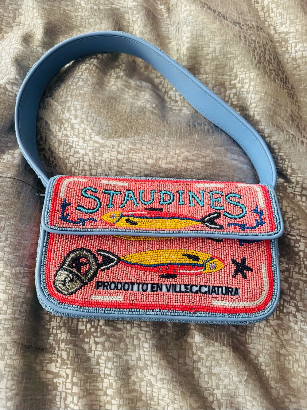 STAUD Tommy Beaded Shoulder Bag - Picture 1 of 5